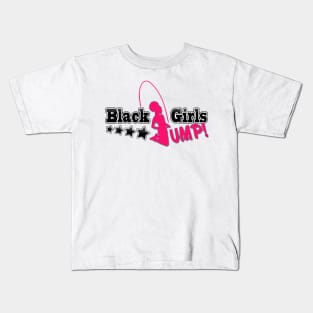 Black Girls Jump Tees Kids T-Shirt